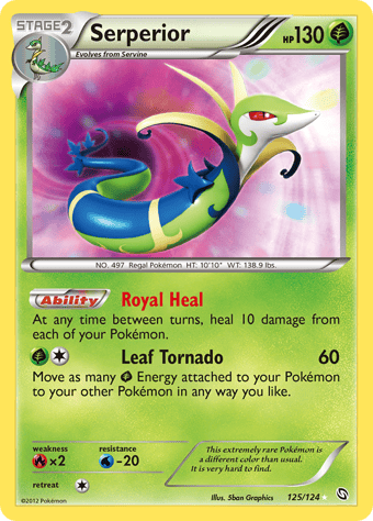 Serperior Dragons Exalted Pokemon Card