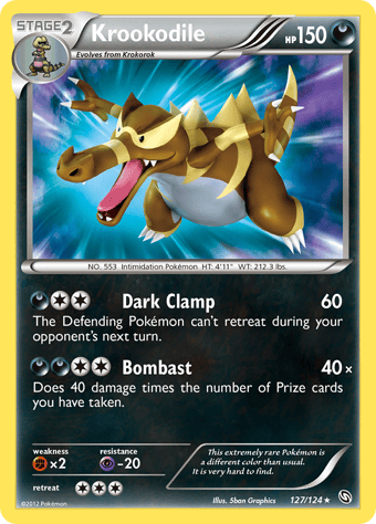 Krookodile Dragons Exalted Pokemon Card