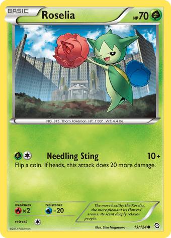 Roselia Dragons Exalted Pokemon Card