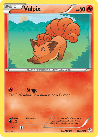 Vulpix Dragons Exalted Pokemon Card