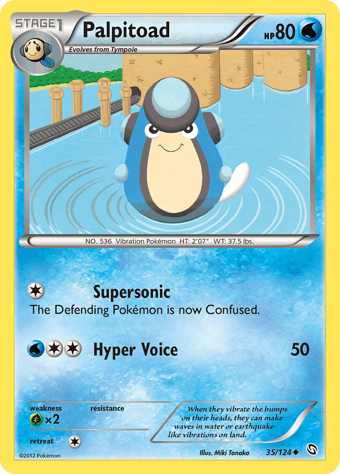 Palpitoad Dragons Exalted Pokemon Card