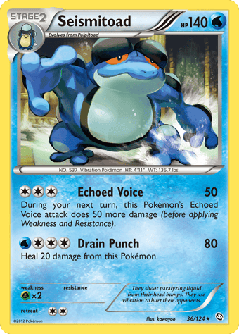 Seismitoad Dragons Exalted Pokemon Card