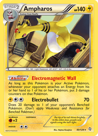 Ampharos Dragons Exalted Pokemon Card