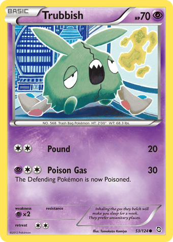 Trubbish Dragons Exalted Pokemon Card