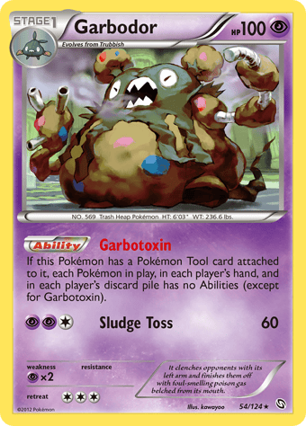 Garbodor Dragons Exalted Pokemon Card