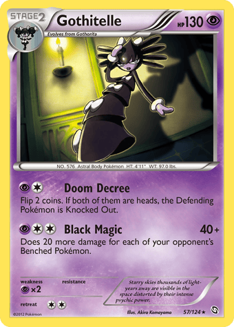 Gothitelle Dragons Exalted Pokemon Card
