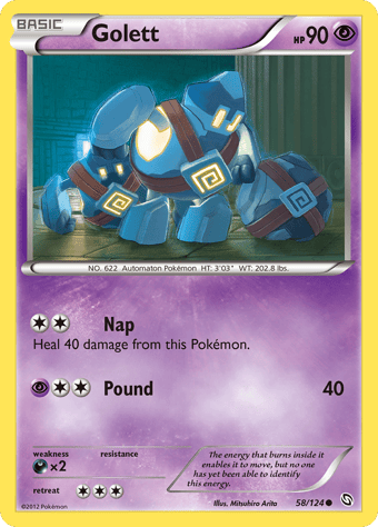 Golett Dragons Exalted Pokemon Card