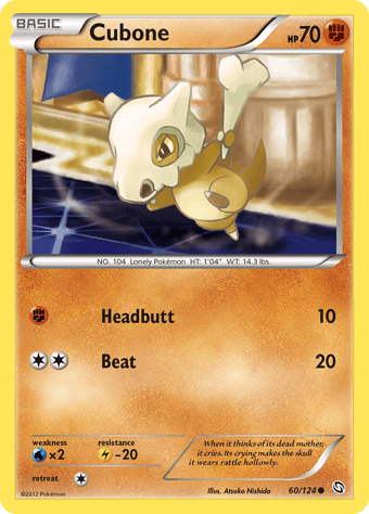 Cubone Dragons Exalted Pokemon Card