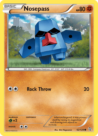 Nosepass Dragons Exalted Pokemon Card