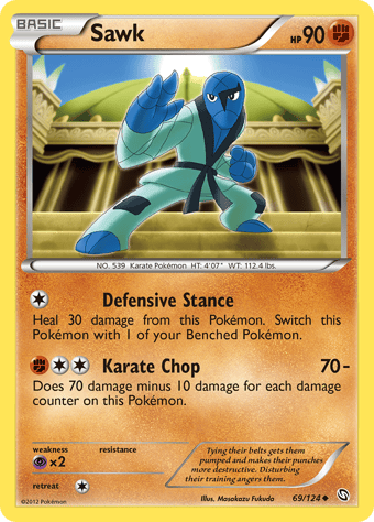 Sawk Dragons Exalted Pokemon Card