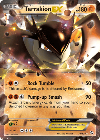 Terrakion-EX Dragons Exalted Pokemon Card