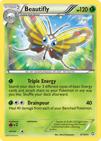 Beautifly Dragons Exalted Pokemon Card