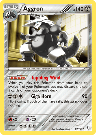 Aggron Dragons Exalted Pokemon Card