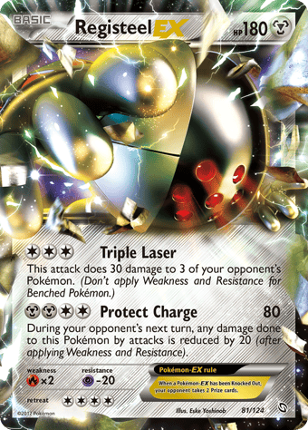 Registeel-EX Dragons Exalted Pokemon Card
