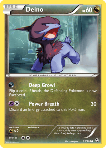 Deino Dragons Exalted Pokemon Card