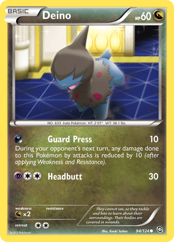 Deino Dragons Exalted Pokemon Card