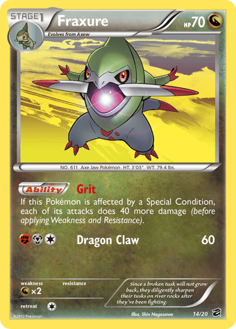 Fraxure Dragon Vault Pokemon Card