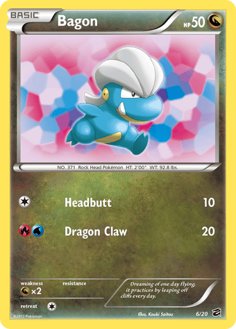 Bagon Dragon Vault Pokemon Card