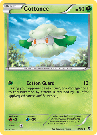 Cottonee Emerging Powers Pokemon Card