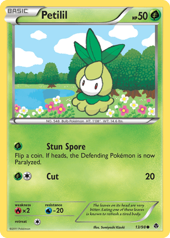 Petilil Emerging Powers Pokemon Card