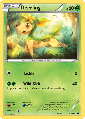 Deerling Emerging Powers Pokemon Card