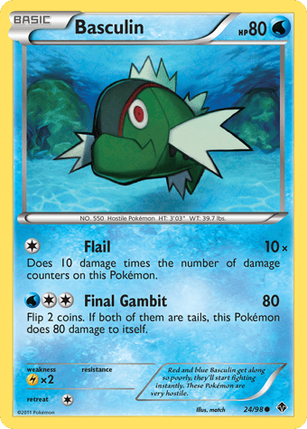 Basculin Emerging Powers Pokemon Card