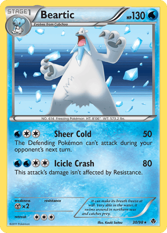 Beartic Emerging Powers Pokemon Card