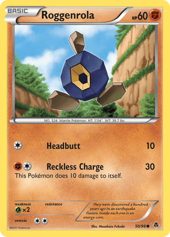 Roggenrola Emerging Powers Pokemon Card