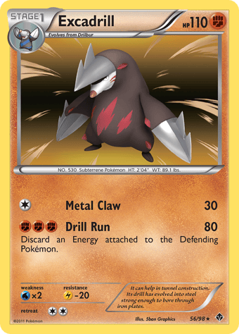Excadrill Emerging Powers Pokemon Card