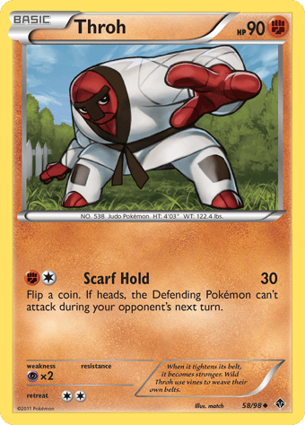 Throh Emerging Powers Pokemon Card