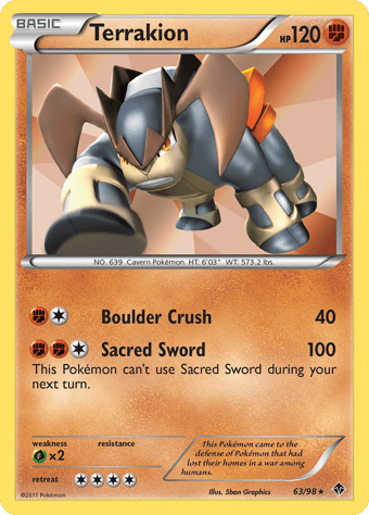 Terrakion Emerging Powers Pokemon Card