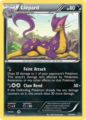 Liepard Emerging Powers Pokemon Card