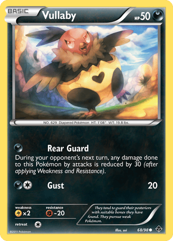 Vullaby Emerging Powers Pokemon Card