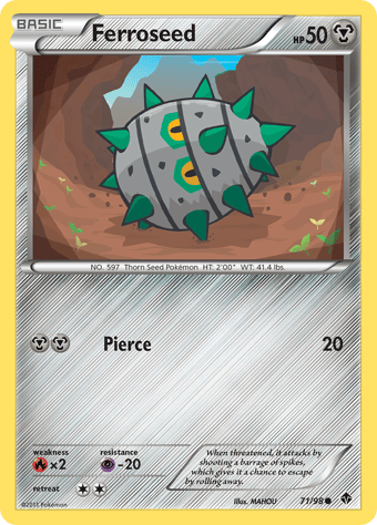 Ferroseed Emerging Powers Pokemon Card