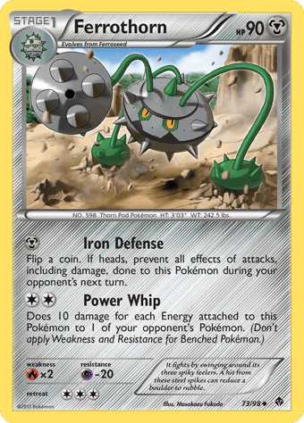 Ferrothorn Emerging Powers Pokemon Card