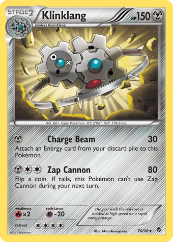 Klinklang Emerging Powers Pokemon Card