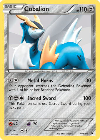 Cobalion Emerging Powers Pokemon Card