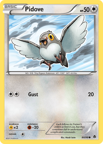 Pidove Emerging Powers Pokemon Card