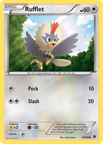 Rufflet Emerging Powers Pokemon Card