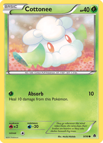Cottonee Emerging Powers Pokemon Card