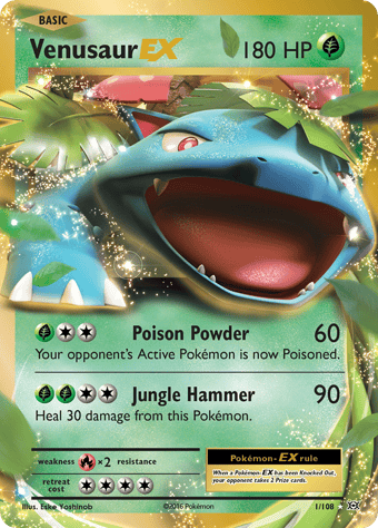 Venusaur-EX Evolutions Pokemon Card