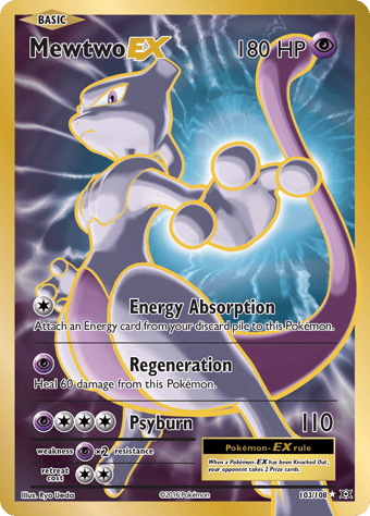 Mewtwo-EX Evolutions Pokemon Card