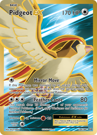 Pidgeot-EX Evolutions Pokemon Card