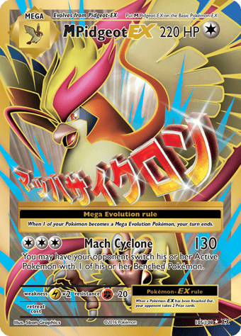 M Pidgeot-EX Evolutions Pokemon Card