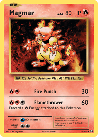Magmar Evolutions Pokemon Card