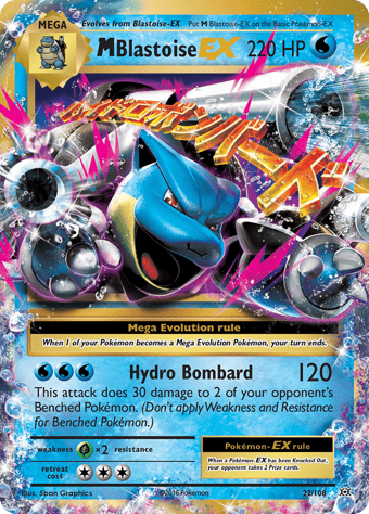 M Blastoise-EX Evolutions Pokemon Card