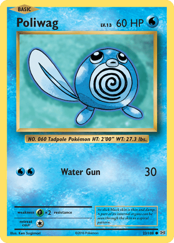 Poliwag Evolutions Pokemon Card