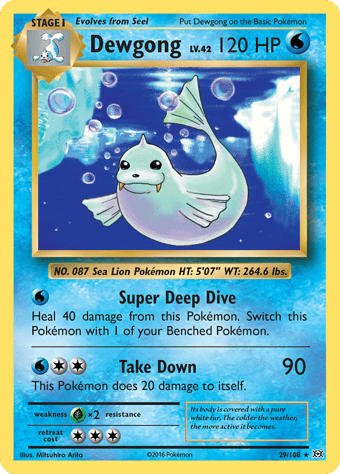 Dewgong Evolutions Pokemon Card