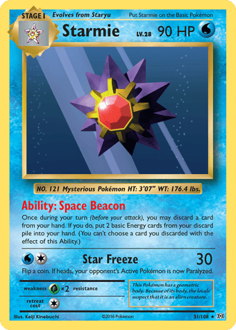 Starmie Evolutions Pokemon Card