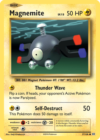 Magnemite Evolutions Pokemon Card